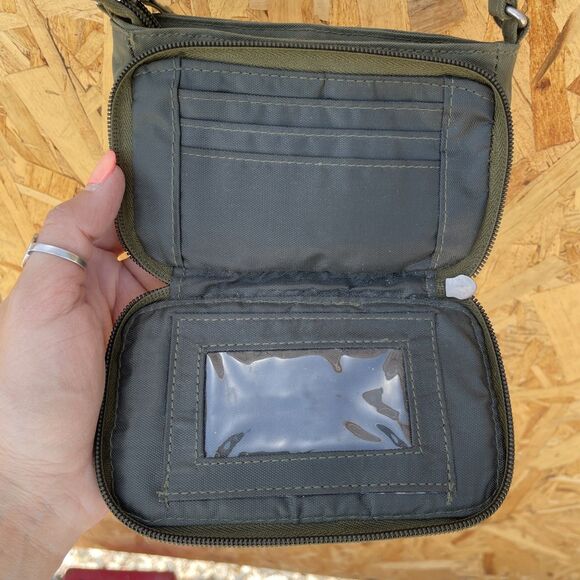 VTG LEI Jeans Y2k Green Nylon Bag Purse Small 2000s 90s Punk Grunge Wallet - Picture 5 of 6